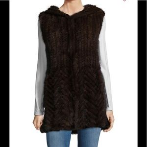 Belle fare mink hooded vest